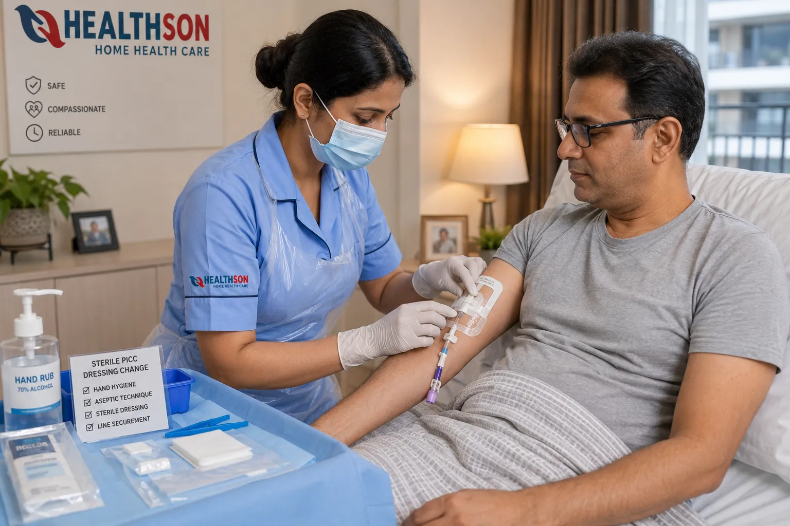 is a picc line dressing change sterile at Home in Gurugram & Delhi NCR Black A-Line Belted Midi BFCM-AU-Tier2 Size:Child-14